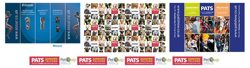 Exhibition stand graphics and lanyards